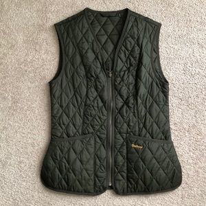 Quilted Barbour Vest - Olive Green